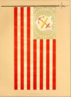 An illustration from Flags of the Army of the United States carried during the War of the Rebellion, 1861-1865, to designate the headquarters of the different armies, army corps, divisions and brigades (1887)