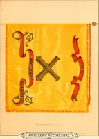 An illustration from Flags of the Army of the United States carried during the War of the Rebellion, 1861-1865, to designate the headquarters of the different armies, army corps, divisions and brigades (1887)