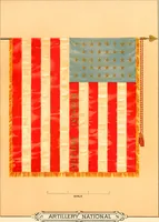 An illustration from Flags of the Army of the United States carried during the War of the Rebellion, 1861-1865, to designate the headquarters of the different armies, army corps, divisions and brigades (1887)