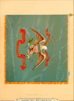 An illustration from Flags of the Army of the United States carried during the War of the Rebellion, 1861-1865, to designate the headquarters of the different armies, army corps, divisions and brigades (1887)