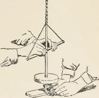 An illustration from Flame, electricity and the camera; man's progress from the first kindling of fire to the wireless telegraph and the photography of color (1900)
