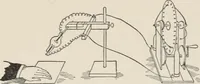 An illustration from Flame, electricity and the camera; man's progress from the first kindling of fire to the wireless telegraph and the photography of color (1900)
