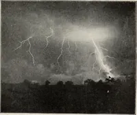 An illustration from Flame, electricity and the camera; man's progress from the first kindling of fire to the wireless telegraph and the photography of color (1900)