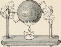 An illustration from Flame, electricity and the camera; man's progress from the first kindling of fire to the wireless telegraph and the photography of color (1900)