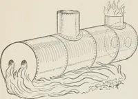 An illustration from Flame, electricity and the camera; man's progress from the first kindling of fire to the wireless telegraph and the photography of color (1900)