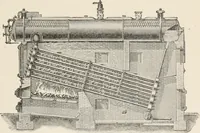 An illustration from Flame, electricity and the camera; man's progress from the first kindling of fire to the wireless telegraph and the photography of color (1900)