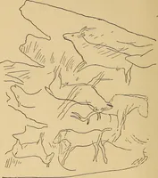 An illustration from Flame, electricity and the camera; man's progress from the first kindling of fire to the wireless telegraph and the photography of color (1901)