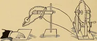 An illustration from Flame, electricity and the camera; man's progress from the first kindling of fire to the wireless telegraph and the photography of color (1901)