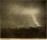 An illustration from Flame, electricity and the camera; man's progress from the first kindling of fire to the wireless telegraph and the photography of color (1901)