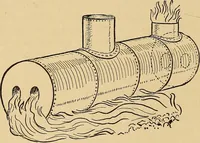 An illustration from Flame, electricity and the camera; man's progress from the first kindling of fire to the wireless telegraph and the photography of color (1901)