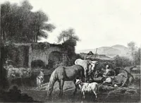 An illustration from Illustrated catalogue of 100 paintings of Old Masters of the Dutch, Flemish, Italian, French and English schools : belonging to the Sedelmeyer Gallery which contains about 1000 original paintings by ancient and modern artists (1894)