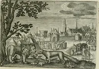 An illustration from Emblemata Florentii Schoonhovii I.C. Goudani, partim moralia partim etiam civilia : cum latiori eorundem ejusdem auctoris intepretatione : accedunt et alia quaedam poëmatia in alijs poëmatum suorum libris non contenta (1648)