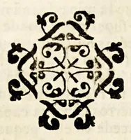 An illustration from Floresta Latina, culta en honra, y alabança de dos bellissimas plantas, y santissimas virgenes, Lucia, y Petronila. Por vnos aficionados suyos. Dedicada à D Carlos Colon Pacheco de Cordoua, y Bocanegra, Marques de Villamayor, y adelantado de la Nueua Galizia, señor de Fos, y el mayorazgo (1623)