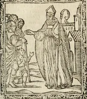 An illustration from Flos sanctorum : historia das vidas de Christo S.N. e de sua Santissima MÃ£y, vidas dos santos e suas festas repartidas pellos doze mezes : com sermoáº½s, & praticas que servem para muytas festas do anno (1681)