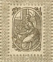 An illustration from Flos sanctorum : historia das vidas de Christo S.N. e de sua Santissima MÃ£y, vidas dos santos e suas festas repartidas pellos doze mezes : com sermoáº½s, & praticas que servem para muytas festas do anno (1681)