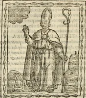 An illustration from Flos sanctorum : historia das vidas de Christo S.N. e de sua Santissima MÃ£y, vidas dos santos e suas festas repartidas pellos doze mezes : com sermoáº½s, & praticas que servem para muytas festas do anno (1681)