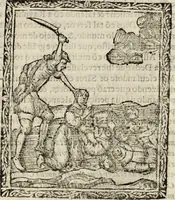 An illustration from Flos sanctorum : historia das vidas de Christo S.N. e de sua Santissima MÃ£y, vidas dos santos e suas festas repartidas pellos doze mezes : com sermoáº½s, & praticas que servem para muytas festas do anno (1681)