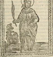 Picture 44 of 148 from Flos sanctorum : historia das vidas de Christo S.N. e de sua Santissima MÃ£y, vidas dos santos e suas festas repartidas pellos doze mezes : com sermoáº½s, & praticas que servem para muytas festas do anno (1681), leaf 302