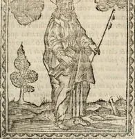 An illustration from Flos sanctorum : historia das vidas de Christo S.N. e de sua Santissima MÃ£y, vidas dos santos e suas festas repartidas pellos doze mezes : com sermoáº½s, & praticas que servem para muytas festas do anno (1681)