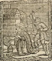 An illustration from Flos sanctorum : historia das vidas de Christo S.N. e de sua Santissima MÃ£y, vidas dos santos e suas festas repartidas pellos doze mezes : com sermoáº½s, & praticas que servem para muytas festas do anno (1681)