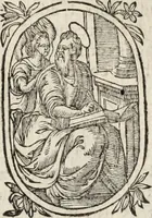 An illustration from Flos sanctorum : historia das vidas de Christo S.N. e de sua Santissima MÃ£y, vidas dos santos e suas festas repartidas pellos doze mezes : com sermoáº½s, & praticas que servem para muytas festas do anno (1681)