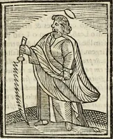 An illustration from Flos sanctorum : historia das vidas de Christo S.N. e de sua Santissima MÃ£y, vidas dos santos e suas festas repartidas pellos doze mezes : com sermoáº½s, & praticas que servem para muytas festas do anno (1681)