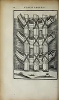 Picture 44 of 50 from Fl. Vegetii Renati viri illustris De re militari libri quatuor. Sexti Ivlii Frontini viri consvlaris De strategematis libri totidem. Aeliani De instruendis aciebus liber unvs. Modesti De vocabulis rei militaris liber vnus : item picturae bellicae cxx passim Vegetio adiectae (1535), leaf 196