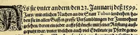 An illustration from Fünfter Theil der Orientalischen Indien, eygentlicher Bericht vnd warhafftige Beschreibung der gantzen volkommenen Reyse oder Schiffahrt, so die Holländer mit 8. Schiffen in die Orientalische Indien, sond[er]lich aber in die Javanische vnd Molukische Inseln, als Bantam, Banda, vnnd Ternate, &c. gethan haben, welche von Amsterdam abgefahren im Jahr 1598. vnnd zum Theil Anno 1599. zum Theil aber in Jüngst abgelauffenen 1600. Jahr, : mit grossen Reichthumb von Pfeffer, Muscaten, Regelein, vnd anderer köstlichen Würtz, wid anheym gelanget, darinn fleissig beschrieben vnd angezeigt, w[a]z ihnen auff der gantzen Reyse Denckwürdiges begegnet vnd zuhanden gangen. (1623)