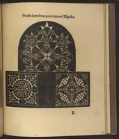 An illustration from Nouveaux pourtraicts de point coupé et dantelles en petite moyenne & grande forme, nouvellement inventez & mis en lumiere (1598)
