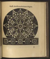 An illustration from Nouveaux pourtraicts de point coupé et dantelles en petite moyenne & grande forme, nouvellement inventez & mis en lumiere (1598)