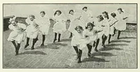 Picture 13 of 13 from Folk-dances and singing games; twenty-six folk-dances of Norway, Sweden, Denmark, Russia, Bohemia, Hungary, Italy, England, Scotland and Ireland (1909), leaf 100
