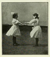 An illustration from Folk-dances and singing games; twenty-six folk-dances of Norway, Sweden, Denmark, Russia, Bohemia, Hungary, Italy, England, Scotland and Ireland (1909)