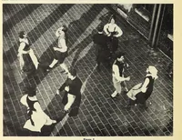 An illustration from Folk-dances and singing games: twentysix folk-dances of Norway, Sweden, Denmark, Russia, Bohemia, Hungary, Italy, England, Scotland and Ireland, with the music, full illustrations; (1902)