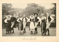 An illustration from Folk games of Denmark and Sweden for school, playground and social center (1915)