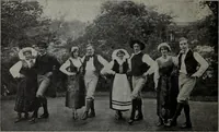 An illustration from Folk games of Denmark and Sweden for school, playground and social center (1915)