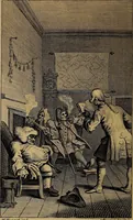 An illustration from The follies & fashions of our grandfathers (1807) Embellished with thirty-seven whole-page plates including ladies' and gentlemen's dress ... sporting and coaching scenes ... fanciful prints, portraits of celebrities, etc. (1886)
