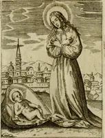 An illustration from Fortezza reale del cuore humano : battuta soauemente, saettata amorosamente, superata gloriosamente, e posseduta & ornata gratiosamente dall' amoroso Giesù : disegnata in figure con alcune brieui ma affettuose meditationi et altri tanti soliloquij (1628)