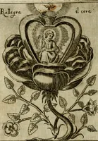 An illustration from Fortezza reale del cuore humano : battuta soauemente, saettata amorosamente, superata gloriosamente, e posseduta & ornata gratiosamente dall' amoroso Giesù : disegnata in figure con alcune brieui ma affettuose meditationi et altri tanti soliloquij (1628)