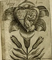 Picture 30 of 53 from Fortezza reale del cuore humano : battuta soauemente, saettata amorosamente, superata gloriosamente, e posseduta & ornata gratiosamente dall' amoroso Giesù : disegnata in figure con alcune brieui ma affettuose meditationi et altri tanti soliloquij (1628), leaf 65