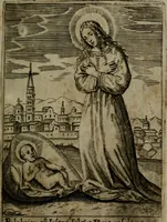 An illustration from Fortezza reale del cuore humano : battuta soauemente, saettata amorosamente, superata gloriosamente, e posseduta & ornata gratiosamente dall' amoroso Giesù : disegnata in figure con alcune brieui ma affettuose meditationi et altri tanti soliloquij (1628)