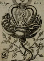 Picture 28 of 57 from Fortezza reale del cuore humano : battuta soauemente, saettata amorosamente, superata gloriosamente, e posseduta & ornata gratiosamente dall' amoroso Giesù : disegnata in figure con alcune brieui ma affettuose meditationi et altri tanti soliloquij (1628), leaf 55