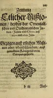 An illustration from Fortsetzung der Zeytungen und historischen Berichts auss den fürtrefflichen unnd weitbarümbten Japonischen und Chinesischen Königreichen und Landen, wie auch beydes, so wol auss den Orientalischen als Occidentalischen Indian . (1593)