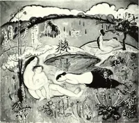 An illustration from The Forum exhibition of modern American painters, Mar. 13th to Mar. 25th, 1916. Committee: Christian Brinton [and others] Artists: Ben Benn [and others] On view at the Anderson Galleries ... New York (1916)