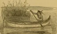An illustration from Four months in a sneak-box. A boat voyage of 2600 miles down the Ohio and Mississippi rivers (1879)