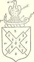 An illustration from The four visitations of Berkshire made and taken by Thomas Benolte, Clarnceuc, anno 1532; by William Harvey, Clarnceux, anno 1566; by Henry Chiting, Chester herald, and John Philipott, Rouge dragon, for William Camden, Clarenceux, anno 1623; and by Elias Ashmole, Windsor herald, for Sir Edward Bysshe, Clarenceux, anno 1665-66 (1907)