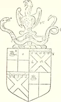 An illustration from The four visitations of Berkshire made and taken by Thomas Benolte, Clarnceuc, anno 1532; by William Harvey, Clarnceux, anno 1566; by Henry Chiting, Chester herald, and John Philipott, Rouge dragon, for William Camden, Clarenceux, anno 1623; and by Elias Ashmole, Windsor herald, for Sir Edward Bysshe, Clarenceux, anno 1665-66 (1907)