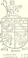 An illustration from The four visitations of Berkshire made and taken by Thomas Benolte, Clarnceuc, anno 1532; by William Harvey, Clarnceux, anno 1566; by Henry Chiting, Chester herald, and John Philipott, Rouge dragon, for William Camden, Clarenceux, anno 1623; and by Elias Ashmole, Windsor herald, for Sir Edward Bysshe, Clarenceux, anno 1665-66 (1907)