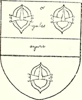 An illustration from The four visitations of Berkshire made and taken by Thomas Benolte, Clarnceuc, anno 1532; by William Harvey, Clarnceux, anno 1566; by Henry Chiting, Chester herald, and John Philipott, Rouge dragon, for William Camden, Clarenceux, anno 1623; and by Elias Ashmole, Windsor herald, for Sir Edward Bysshe, Clarenceux, anno 1665-66 (1907)