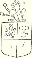 An illustration from The four visitations of Berkshire made and taken by Thomas Benolte, Clarnceuc, anno 1532; by William Harvey, Clarnceux, anno 1566; by Henry Chiting, Chester herald, and John Philipott, Rouge dragon, for William Camden, Clarenceux, anno 1623; and by Elias Ashmole, Windsor herald, for Sir Edward Bysshe, Clarenceux, anno 1665-66 (1907)