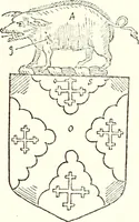 An illustration from The four visitations of Berkshire made and taken by Thomas Benolte, Clarnceuc, anno 1532; by William Harvey, Clarnceux, anno 1566; by Henry Chiting, Chester herald, and John Philipott, Rouge dragon, for William Camden, Clarenceux, anno 1623; and by Elias Ashmole, Windsor herald, for Sir Edward Bysshe, Clarenceux, anno 1665-66 (1907)
